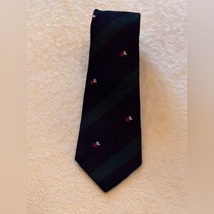 Privileged Navy and Green Striped Vintage Tie